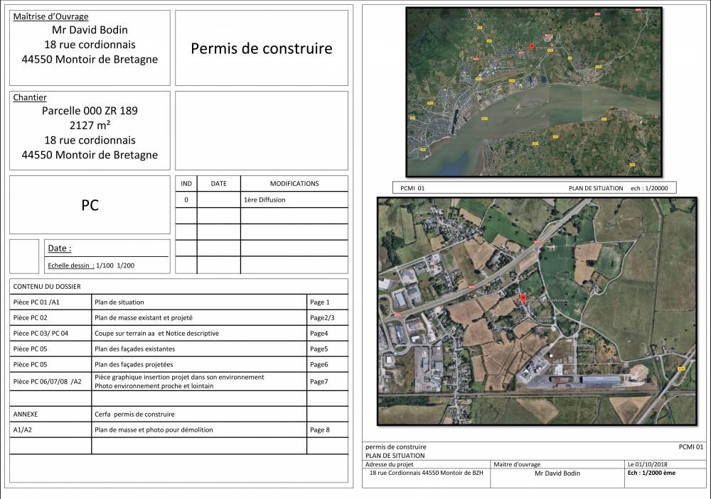 plan de situation permis de construire st Nazaire Montoir de Bretagne