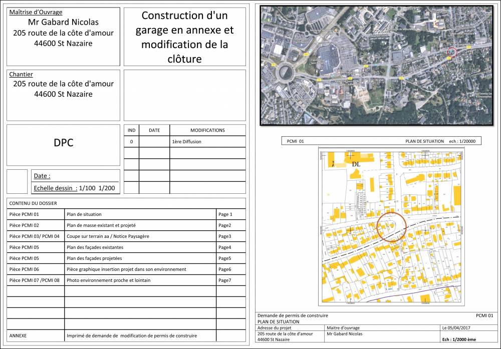 plan de situation permis de construire st Nazaire