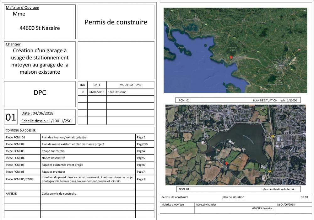 plan de situation permis de construire st Nazaire Immaculé 