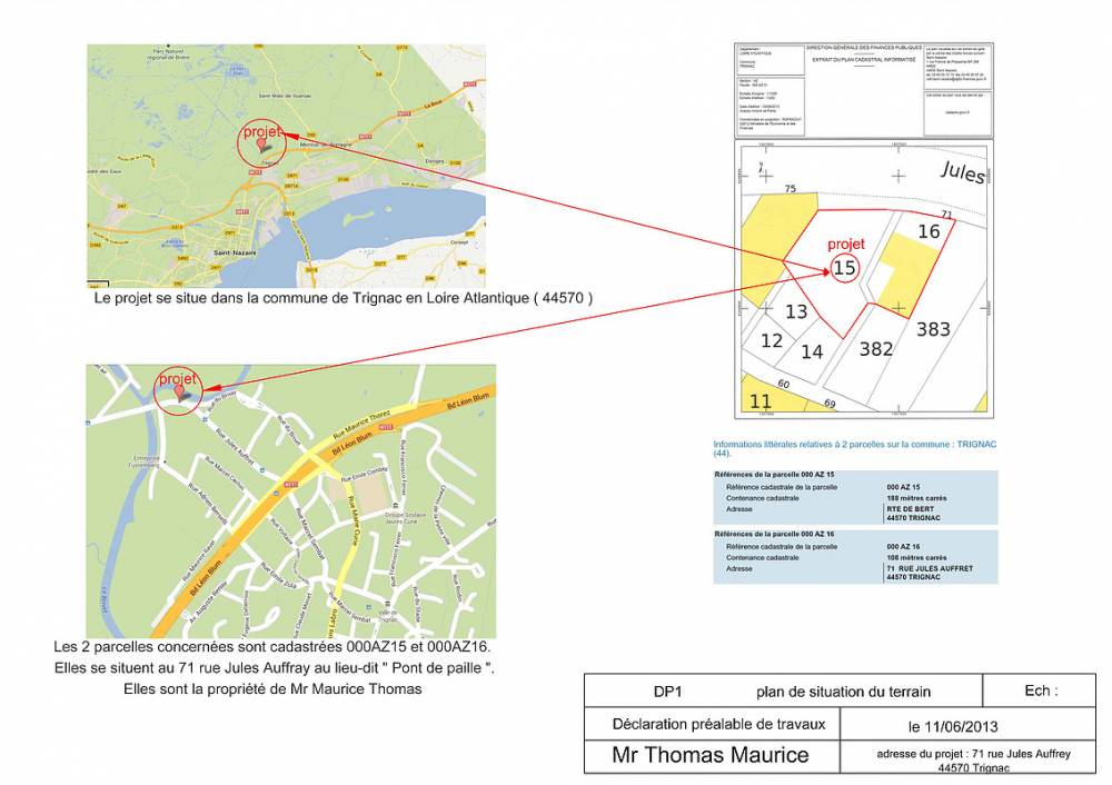 plan de situation permis de construire St Nazaire