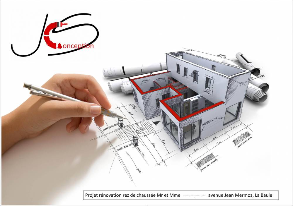 plan 3D projet rénovation et décoration la baule 1